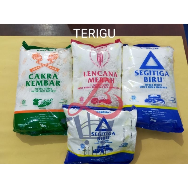 

Tepung Terigu Cakra,Segitiga,Lencana Merah,Payung