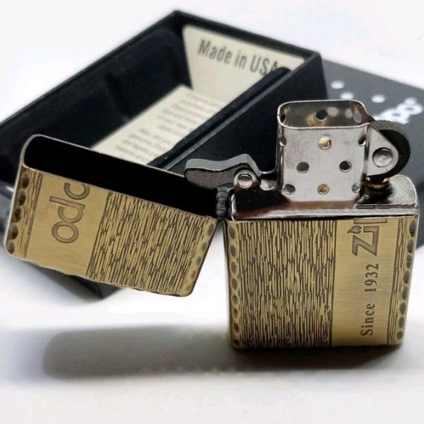 Korek Api Zippo 1 Side Grafir Gold Since 1932
