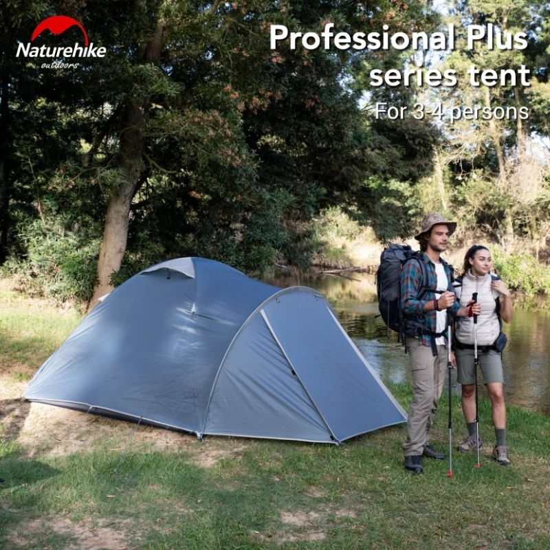 TENDA NATUREHIKE P PLUS 3 - 4 PERSONS NH21ZP015 TENDA CAMPING PIKNIK BERKEMAH HIKING GLAMPING CAMPER
