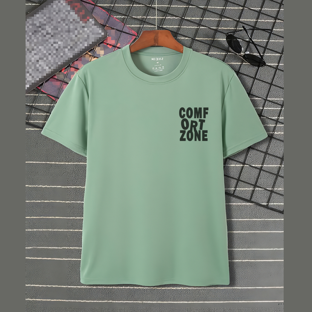 T-shirt Disrto Warna Mint l Kaos Distro Motif Simpel l Kaos Pria Wanita Warna Mint Bahan Katun