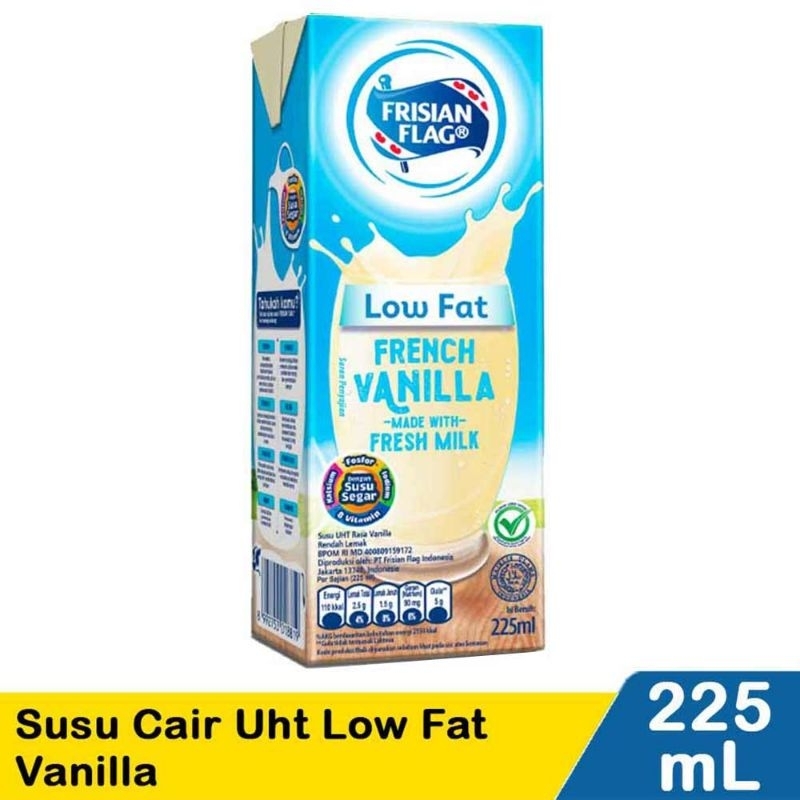 

Frisian Flag Susu Cair Low Fat Vanilla 225Ml