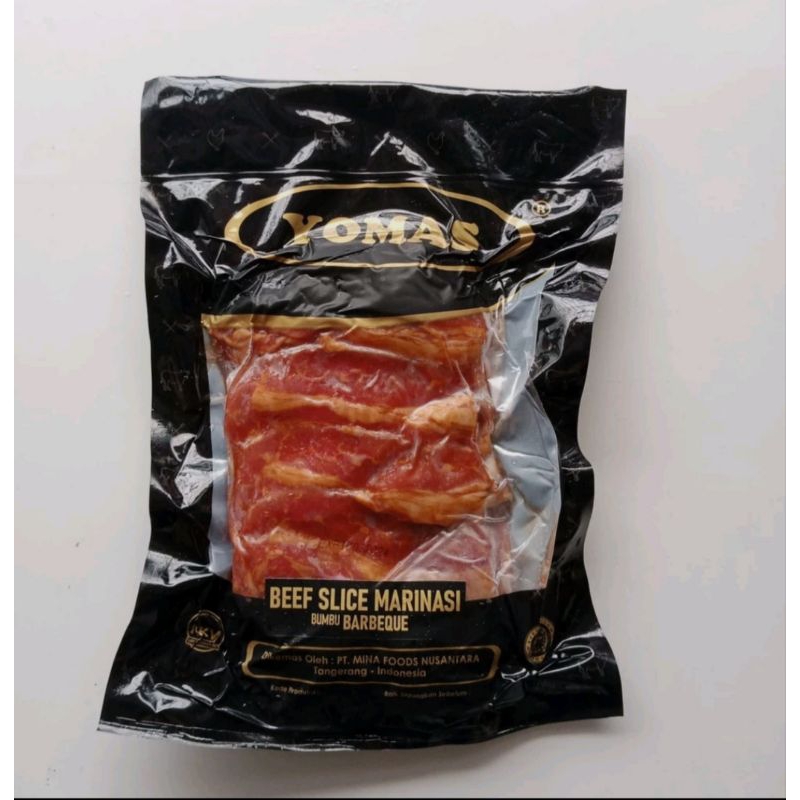 

YOMAS BEEF SLICE MARINASI BARBERQUE 500gram