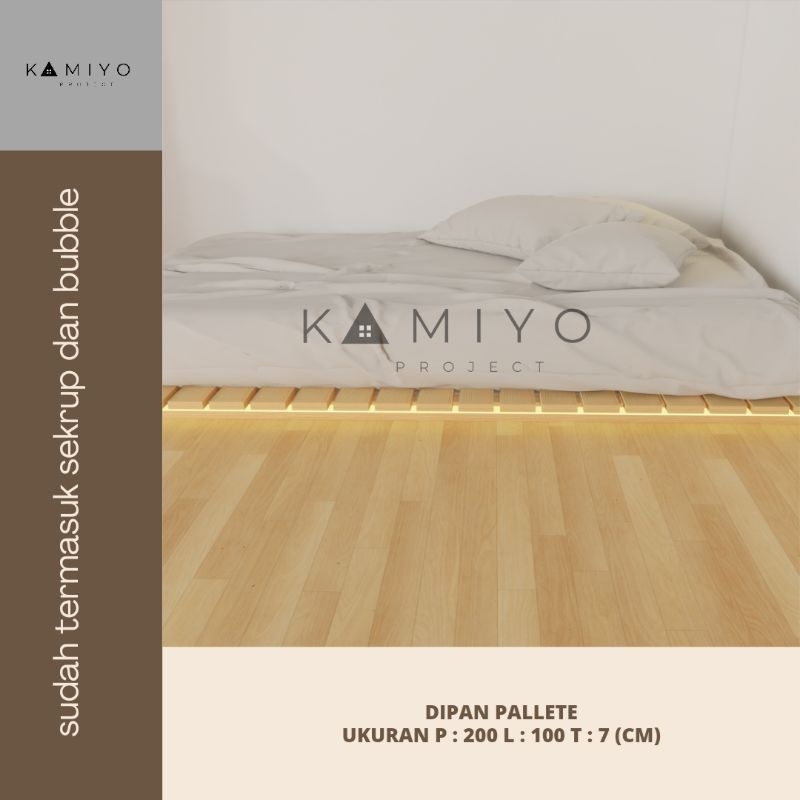 Alas Tempat Tidur Kayu Pallet Rapat (S) / Dipan Pallet Minimalis/ Alas Tempat Tidur aesthetic