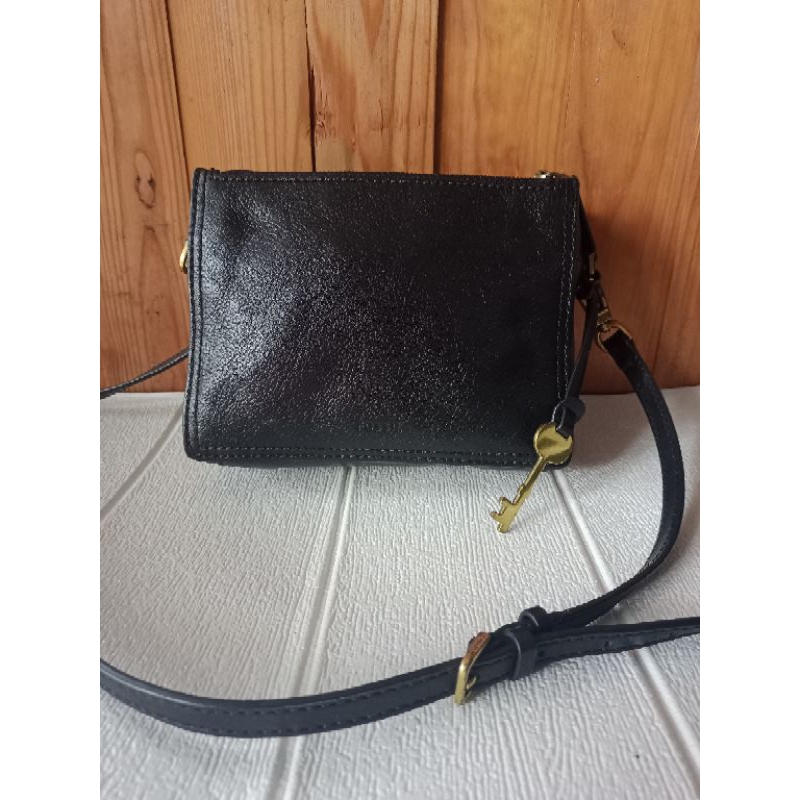tas Fossil Fossil champbell chambell preloved PL second bekas hitam
