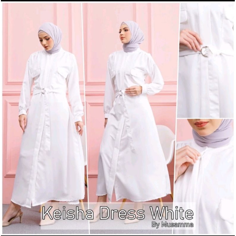 Keisha dress, baju muslimah, baju santriwati, gamis wanita, baju muslimah elegan