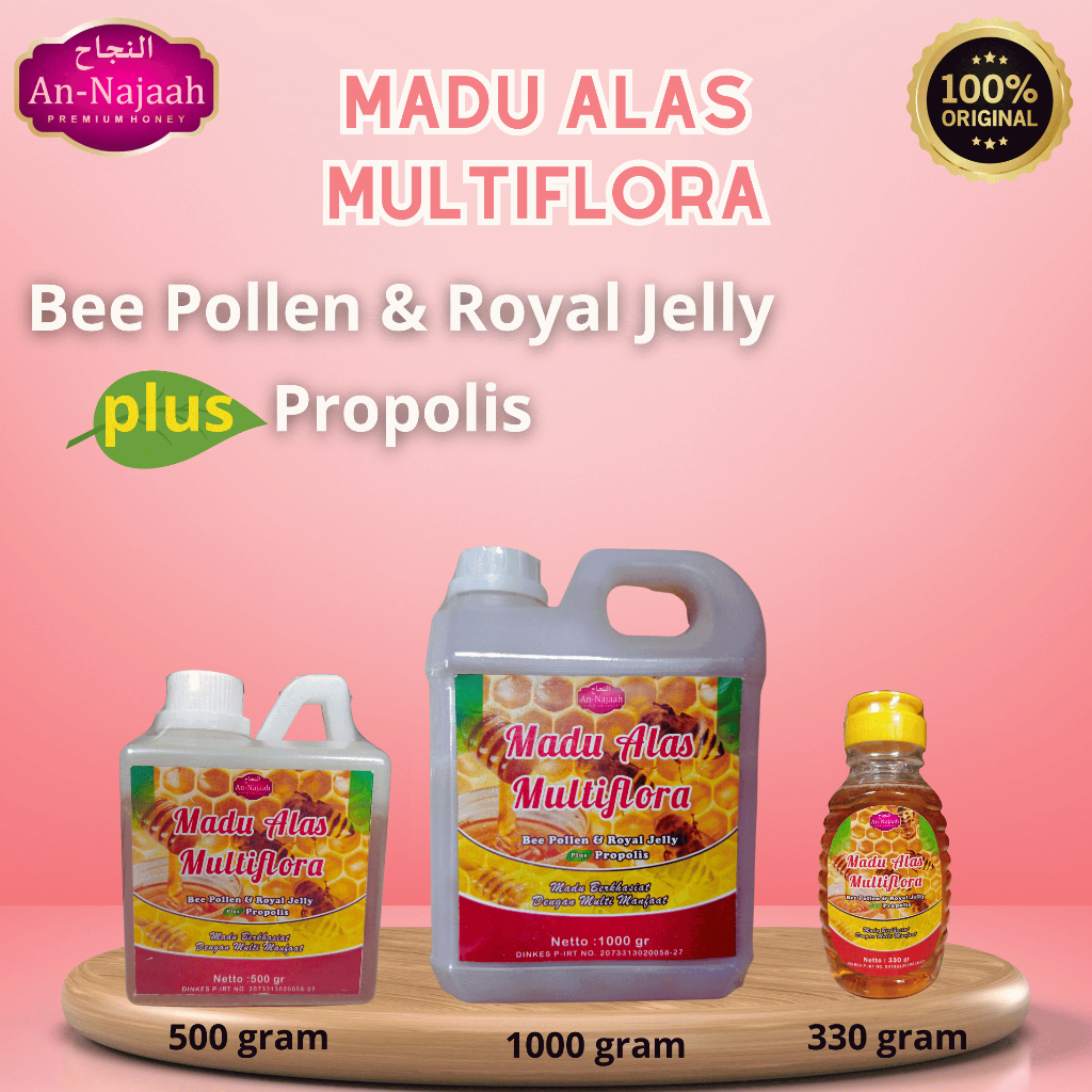 

Madu Alas Multiflora Bee Poolen Dan Royal Jelly Plus Propolis