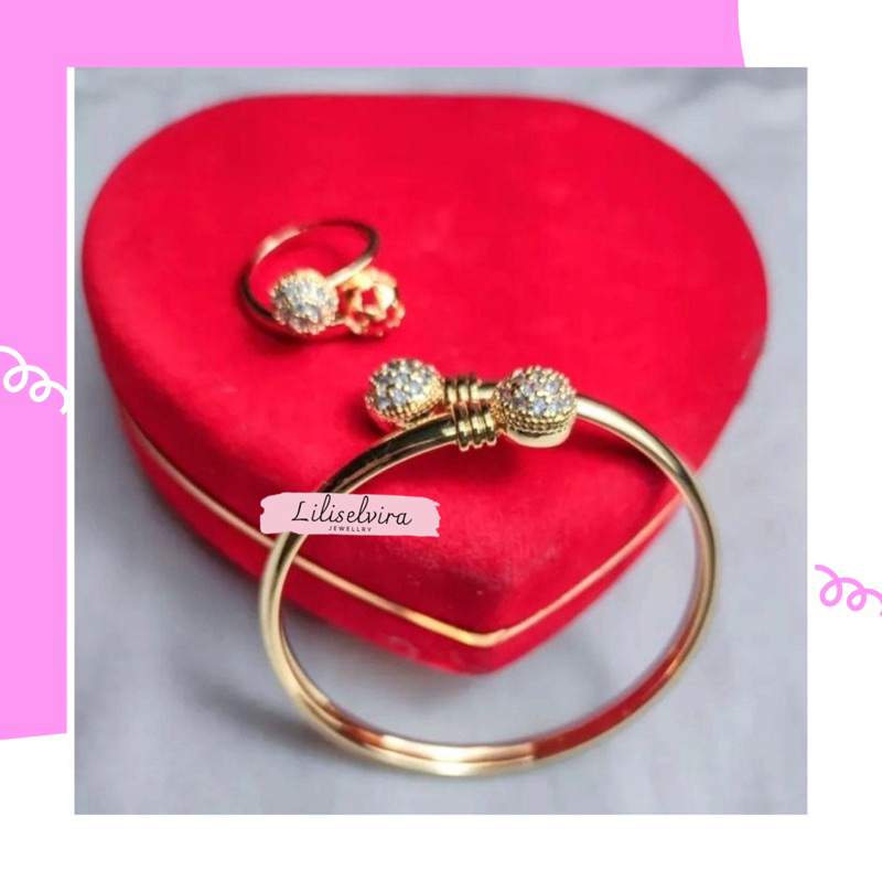 Gelang Xuping Motif Bola Free Cincin