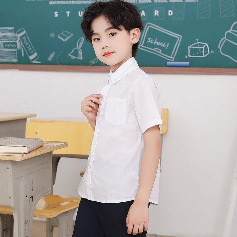 Parayu - Kemeja Putih Anak Lengan Pendek