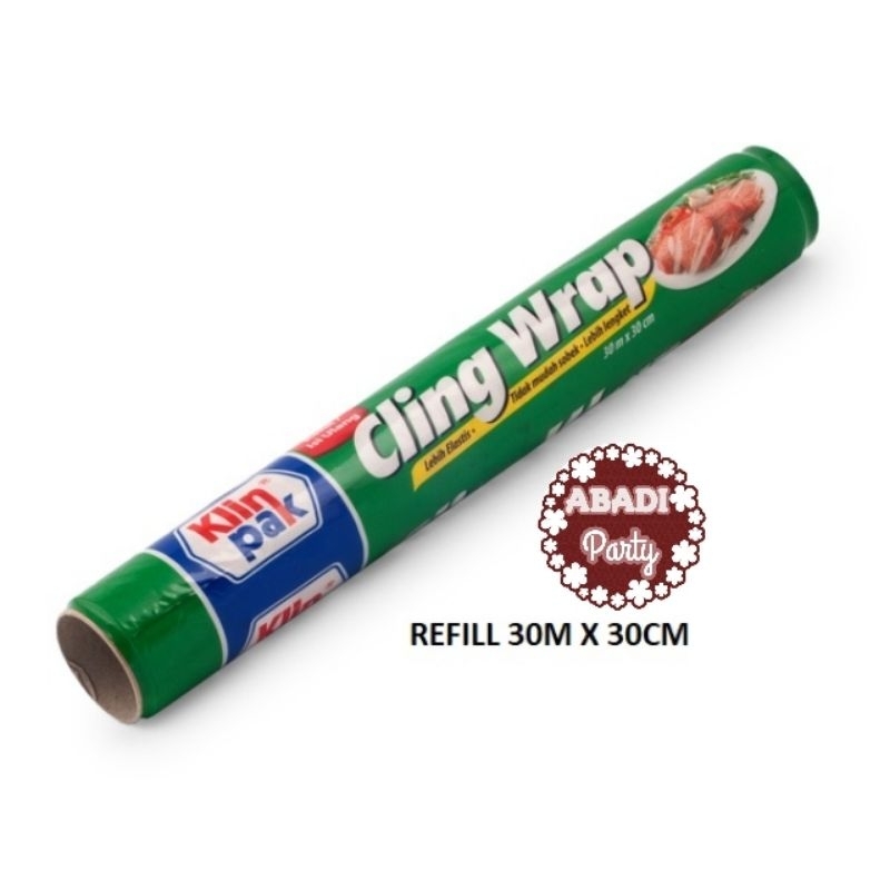 Cling Wrap Refill 30m x 30cm / Klinpak Cling Wrap / Plastik Pembungkus Makanan / Plastik Wrap Buah /
