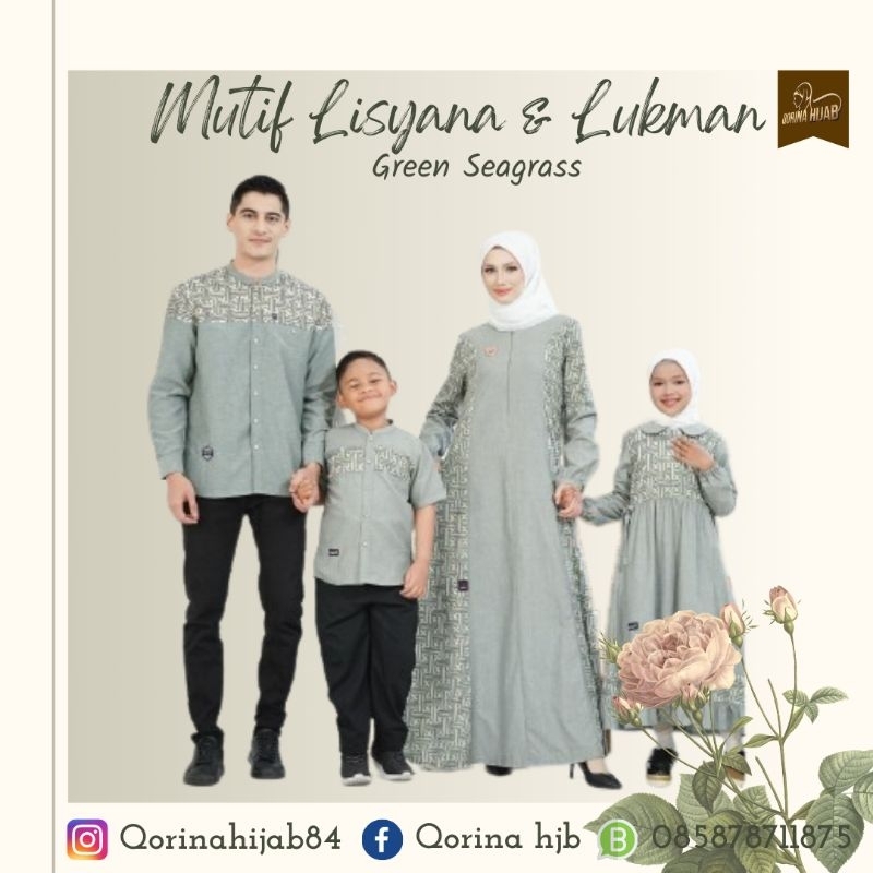 Mutif Lisyana Sarimbit Series / Gamis Koko / Mutif Terbaru / Sarimbit Keluarga