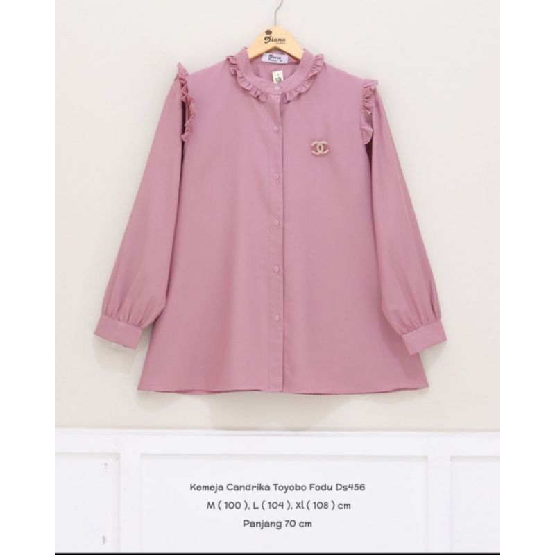 Kemeja warna polos mewah ORI by Diana fashion blouse Bahan toyobo size m l xl Ld 100 104 110 murah