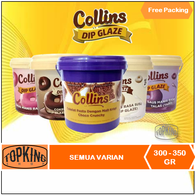 

Collins Dip Glaze 300gr - 350gr Original Pack Semua Varian Rasa