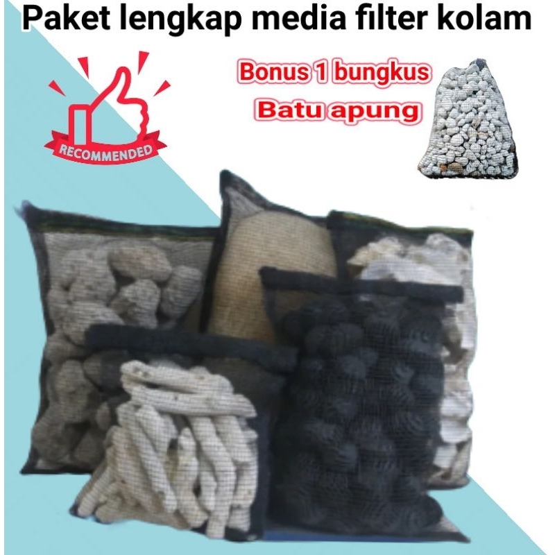 TERMURAH PAKET LENGKAP MEDIA FILTER KOLAM IKAN HIAS KOI AQUARIUM AQUASCAPE