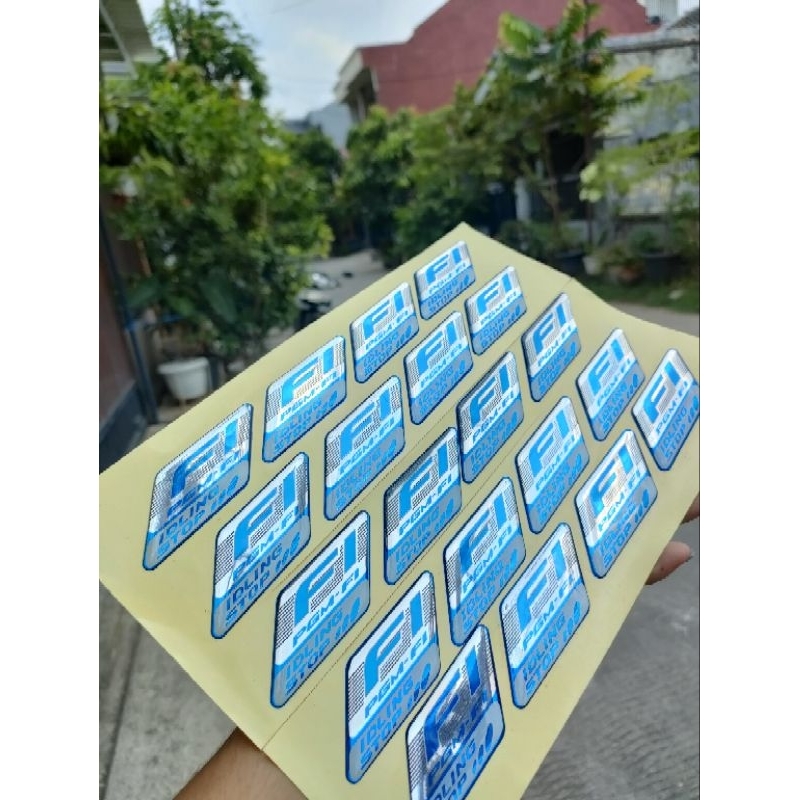 Emblem Logo Stiker PGM-FI Idling Stop Original