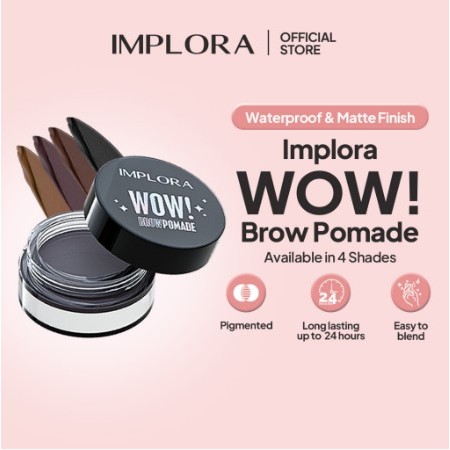 Implora Wow Brow Pomade Black/ Eyebrow Gel / Waterproof / Mette Finish