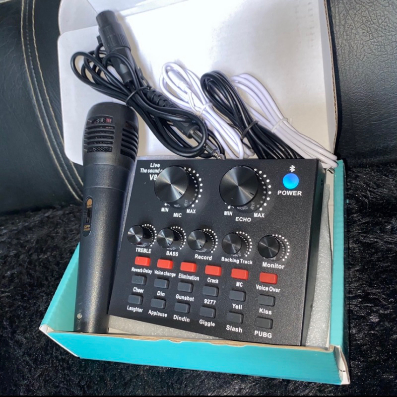 soundcard v8 plus mic condensor