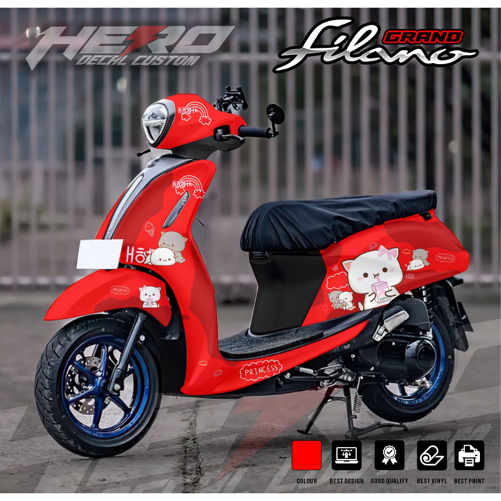 TERBARU STICKER DECAL GRAND FILANO - STICKER DECAL GRAND FILANO PREMIUM CUTE CAT