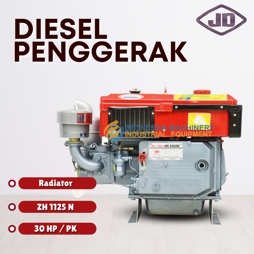 Mesin Diesel Manual 30 Pk Engkol / JiangDong Radiator ZH 1125 N