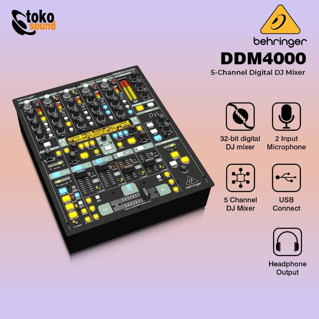 Behringer DDM4000 - 5 Channel Digital DJ Mixer