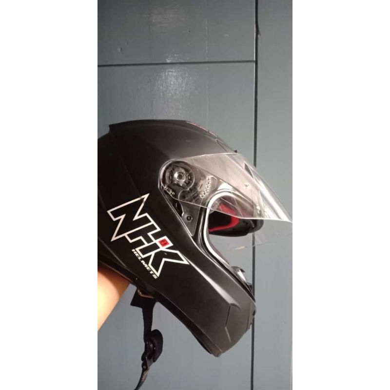 HELM NHK GP 1000 SIZE M BLACK DOFF FULL FACE SECOND PRELOVED BEKAS PAKAI