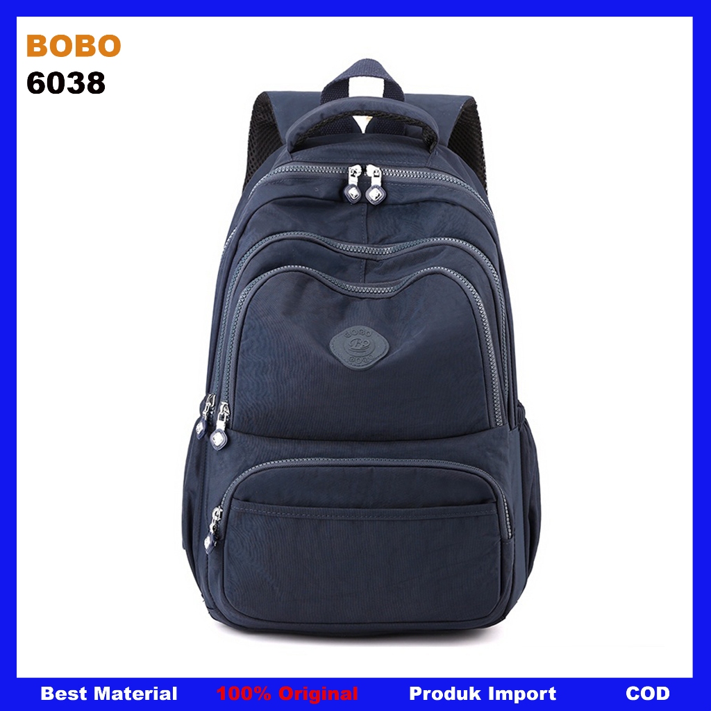 BOBO 6038  Tas  Ransel  laptop 16 inch,  Tas wanita travelling  waterproof  Tas ransel nilon waterpr