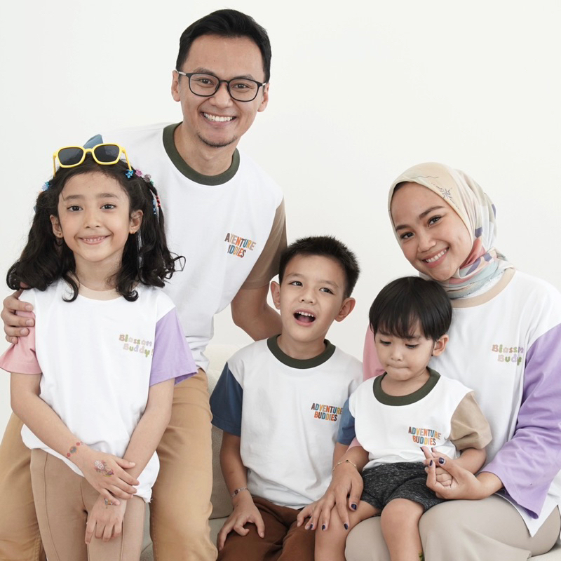Three Color Baju Keluarga Kaos Anak Kaos Couple Keluarga - Baju Kaos Anak - Baju Tshirt Keluarga - B