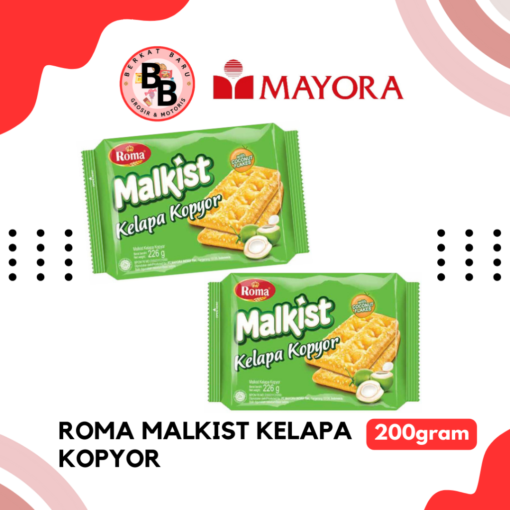 

[BB SNACK] ROMA MALKIST KELAPA KOPYOR FAMILY PACK 200GRAM