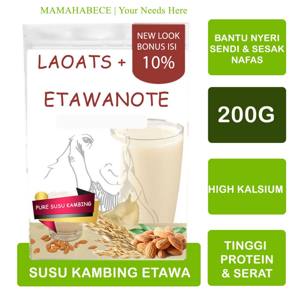 

Susu Kambing Murni Untuk Tulang Dan Sendi Orang Tua Susu Etawa Kambing Etawa Bubuk Murni 1kg Untuk Paru Susu Kambing Etawa Colustrum Susu Tulang Etawa etawalin susu asam urat ternak syams susu kambing etawalin original 100% Laoats (200G)