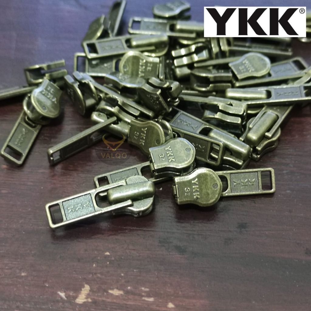 YKK Kepala No 3 Resleting Metal Zipper ATG Silver Silver Nomor 3 Besi Autolock Zipper