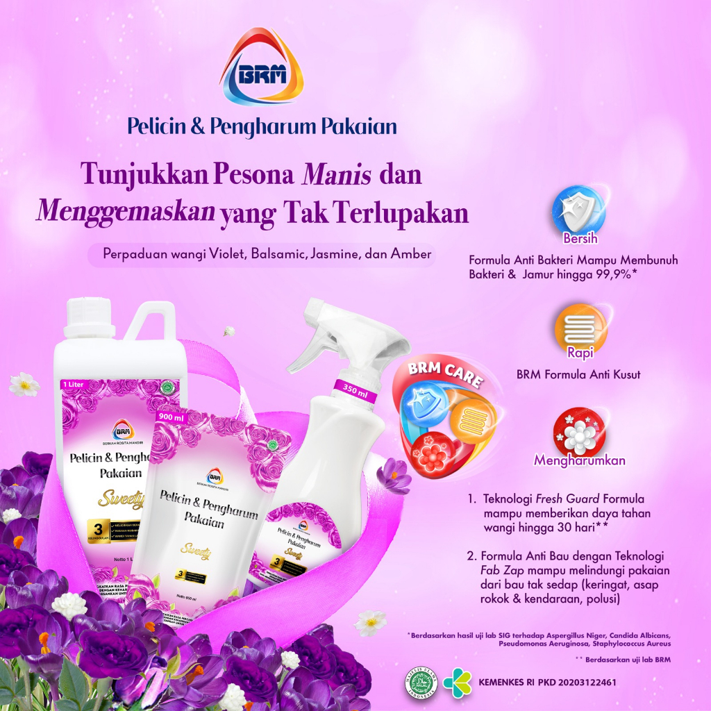 IDOLMART BRM Pelicin & Pengharum Pakaian 1000 ml Pewangi Loundry Orinal