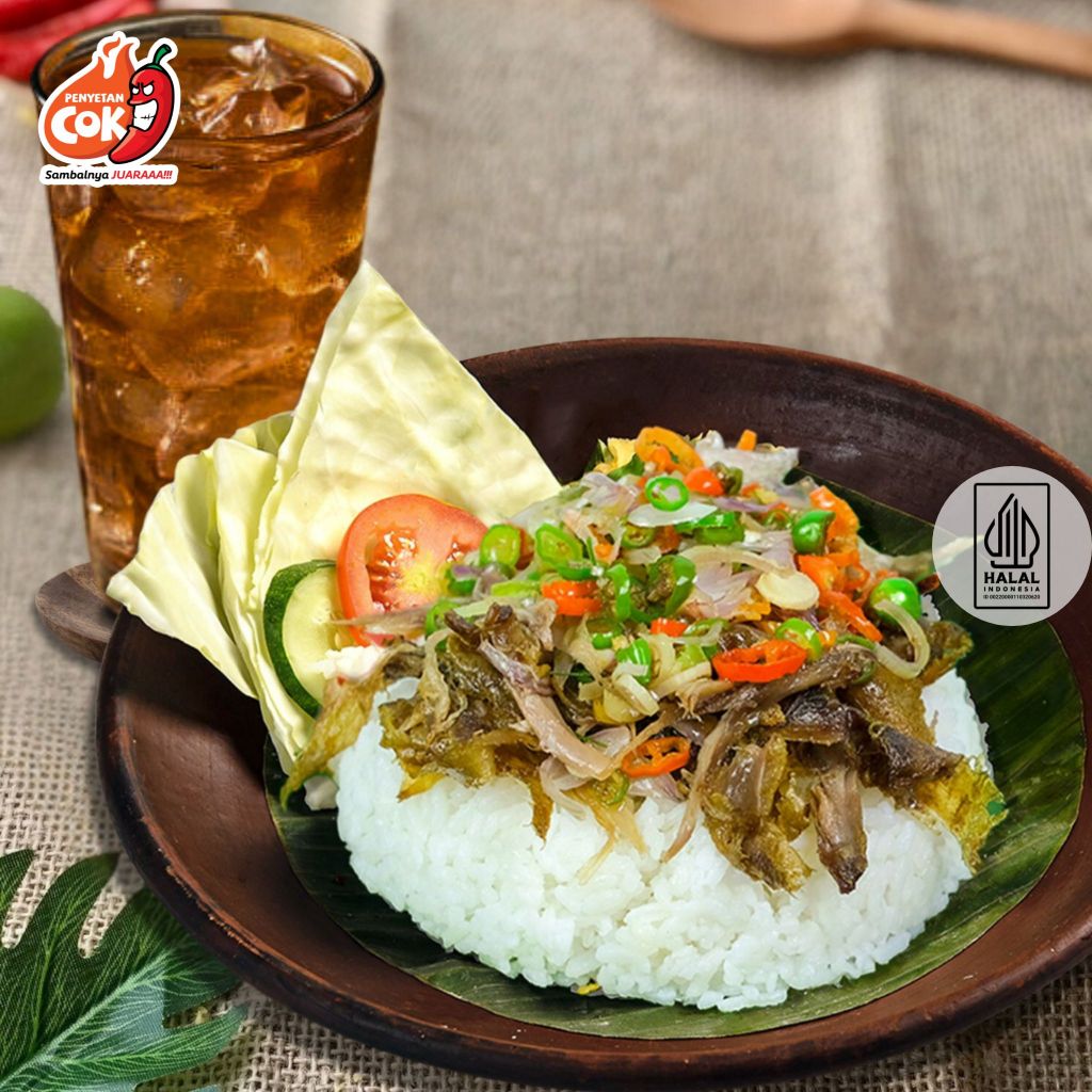 

Nasi Box Catering / Nasi Kotak Bebek Suwir Sambal Matah Gratis Minum Teh