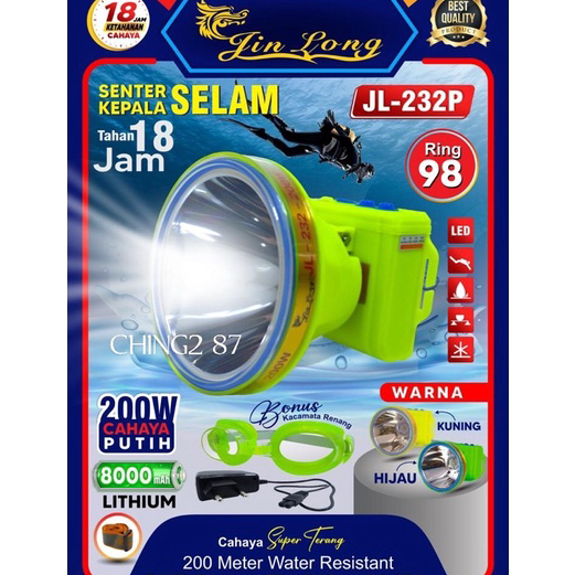 Promo Sekarang ⏮ SENTER KEPALA SELAM JL-232