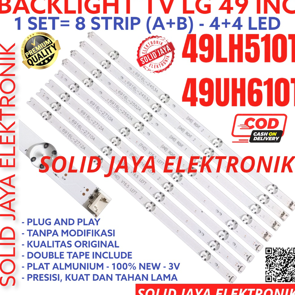 ❤[PROMO ⚡ALE]❤ BACKLIGHT TV LED LG 49 INC 49LH510 49UH610 49LH510T 49UH610T T 49UH 49LH LAMPU BL 8K 