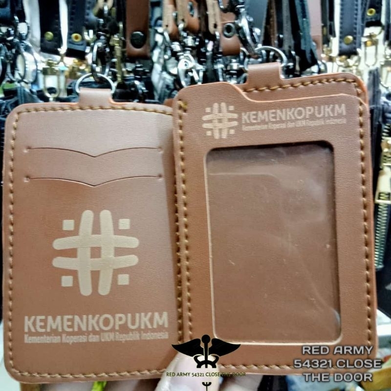 

ID Card Holder Tali Lanyard Name Tag Logo KEMENKOPUKM