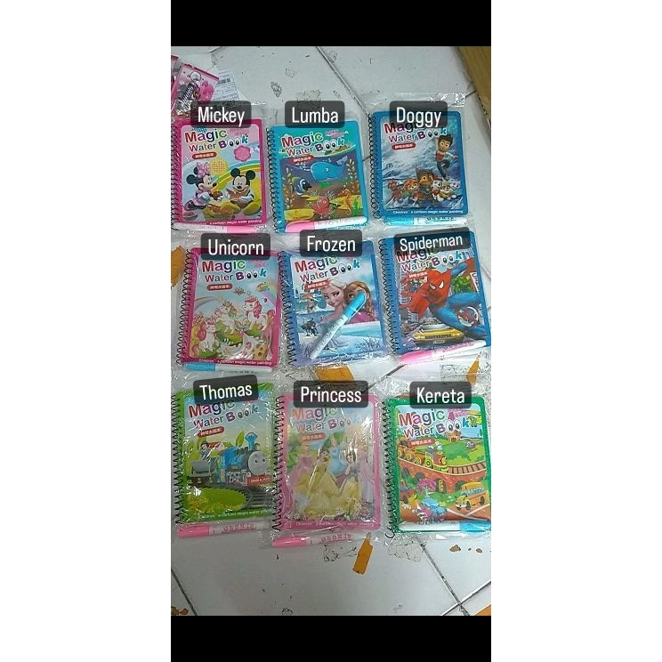 

Sale Buku Gambar - Buku Lukisan Anak / Magic water Book /Buku Mewarnai - Buku Stiker Ready