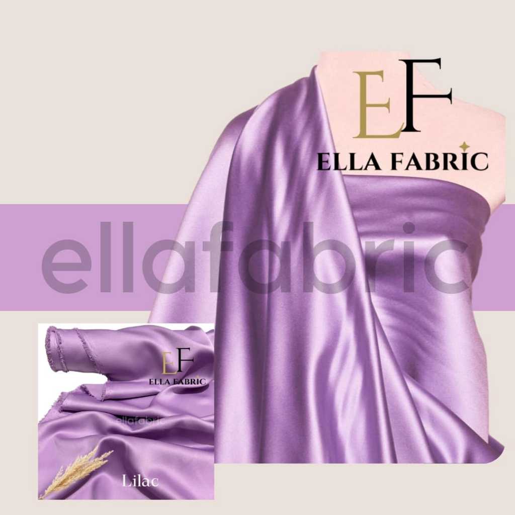 BAHAN KAIN SATIN PER KELIPATAN 1/2 (SETENGAH) Meter Satin Velvet Premium Lilac