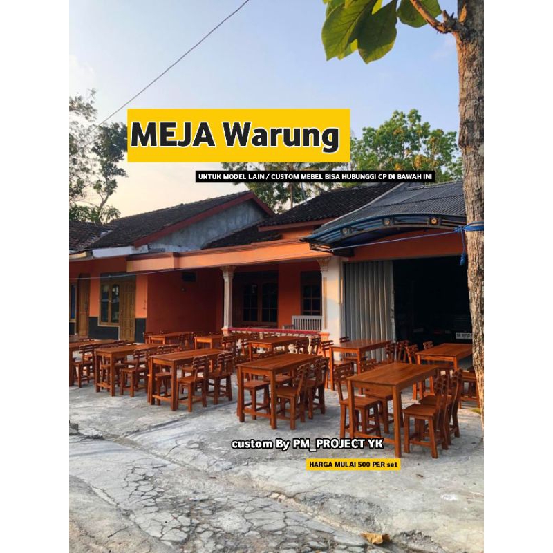 meja makan ,meja warung,meja kantin