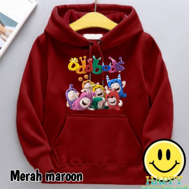 Sweater Hoodie anak Gambar karakter animasi lucu Oddbods