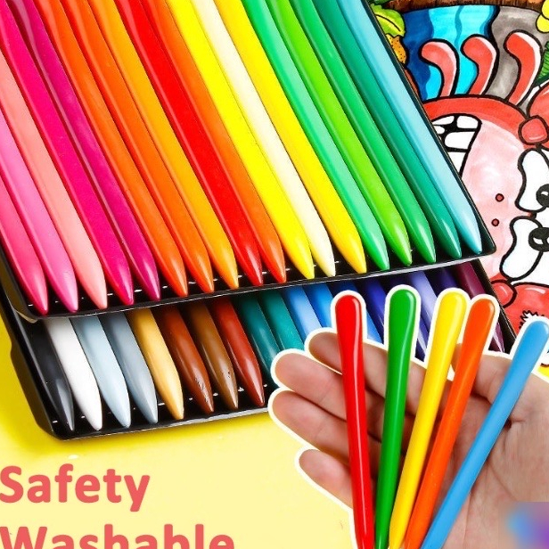 

Ready Crayon Lab Non Toxic Crayon Triangular Crayon Lab Triangle Crayon Plastik Anti Kotor Tangan Crayon anti kotor