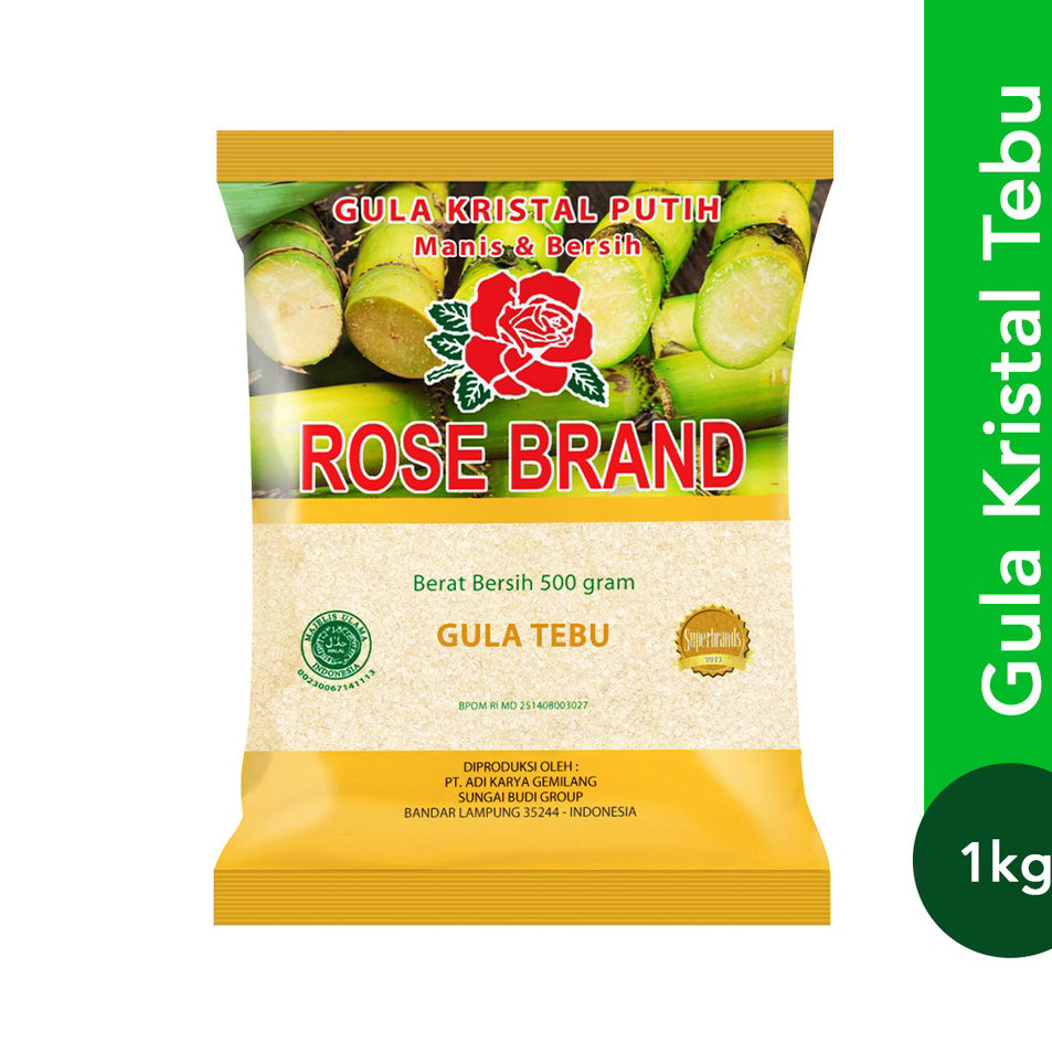 

Terlaku. Rose Brand - Gula Kristal Kuning 1 kg