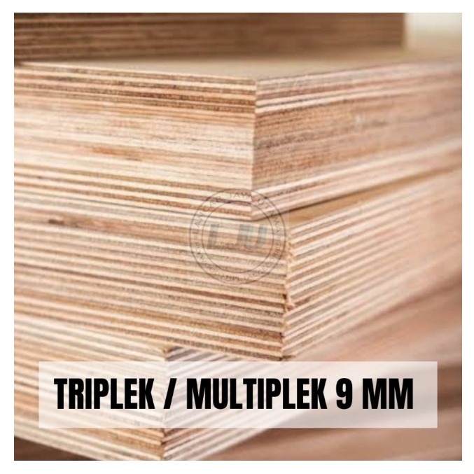 TRIPLEK/MULTIPLEK/PLYWOOD/PAPAN TEBAL 9 MM