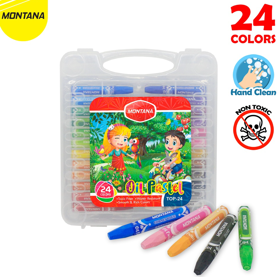 

☇✯✱ MONTANA Oil Pastel / Krayon Minyak Montana TOP-24B / 24 Warna / Colors
