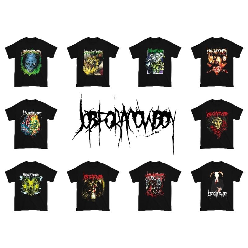 Kaos Job For A Cowboy Band Music / Baju Job For A Cowboy Band Musik / Kaos Band Job For A Cowboy / B