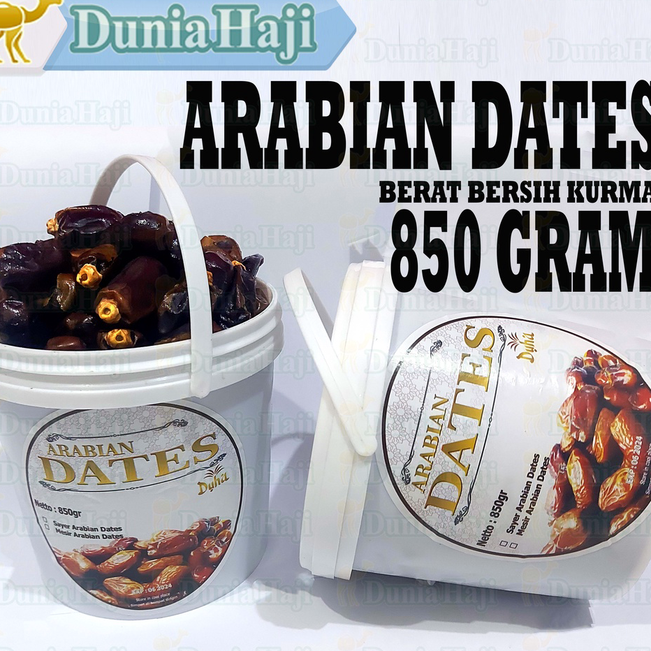 

Ready Kurma Arabian Dates Kemasan Ember 850GR Bukan Kurma Sukari Al-Qossim Al Qosim Al Qassim