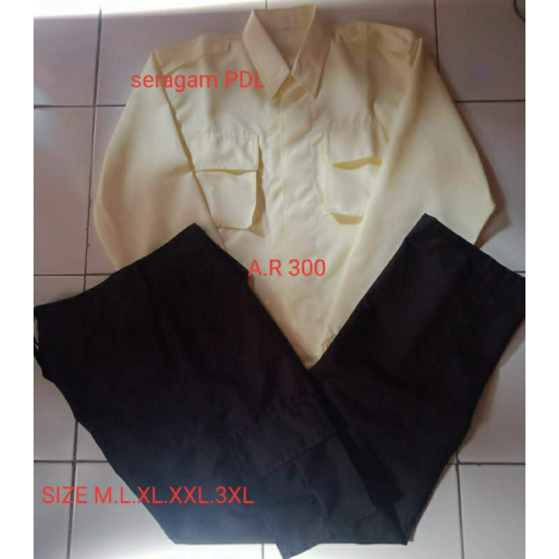 Seragam Pdl Satpam Cream Terbaru Bahan Twist Halus