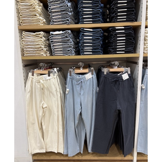 Terkini WOMEN Celana Tapered Jersey Denim UNIQLO ➧➣✩✸