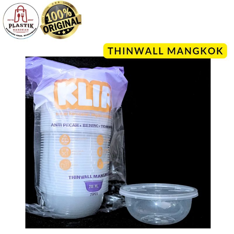 THINWALL MANGKOK / THINWALL 200 ML / THINWAL BULAT / THINWALL KCS / MANGKOK PLASTIK