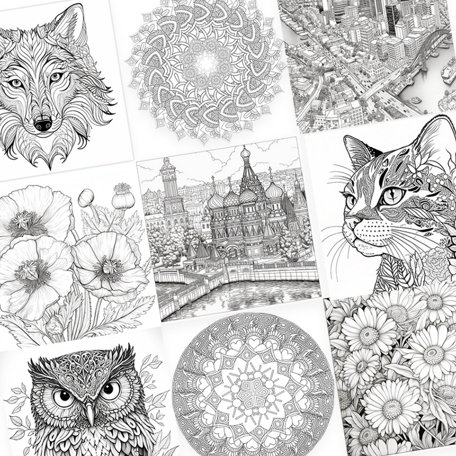 

➡✷ MJ19 Buku Mewarnai Dewasa (30 Pages Adult Coloring Book) Penghilang Stress