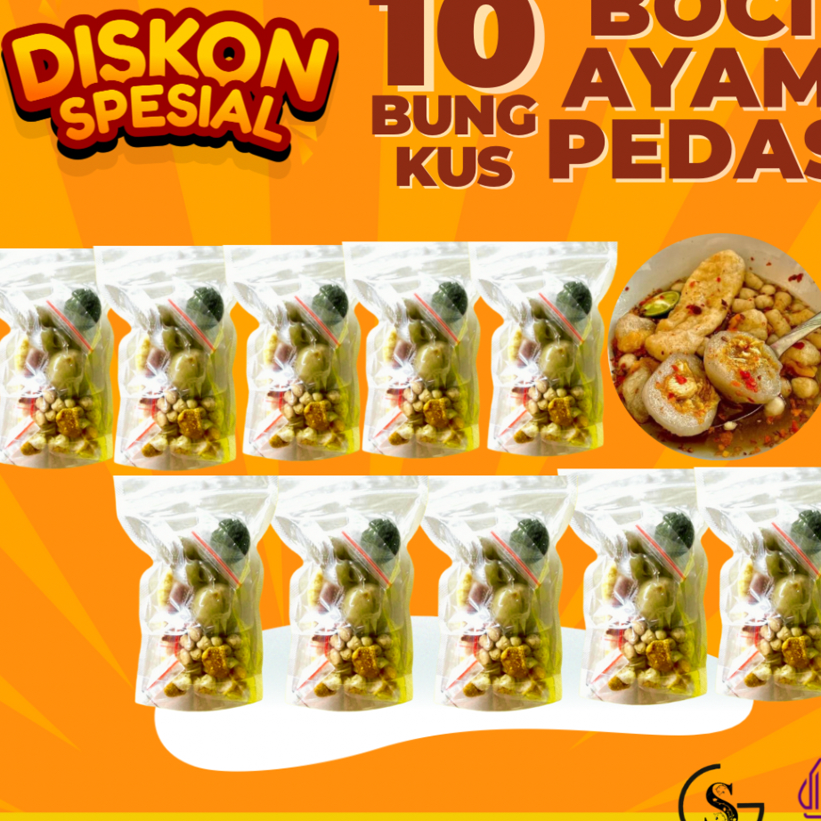 

Ready 10 BUNGKUS BASO ACI AYAM SUWIR PEDAS PAKET HEMAT USAHA