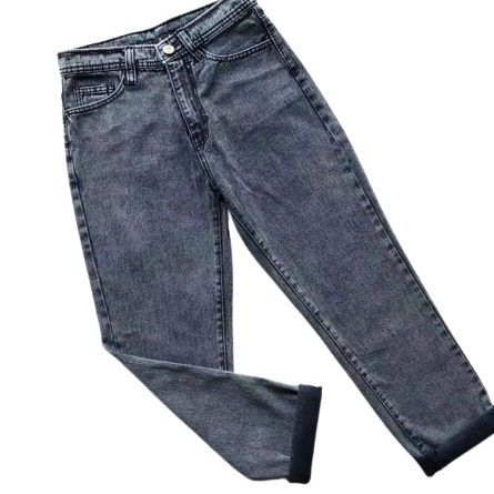 ✾✱ Celana Boyfriend Jeans Black Snow Boyfriend Jeans Hitam Snow